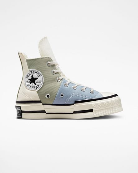 Tenisi Inalti Barbati Converse Chuck 70 Plus Material Mashup Masline Verzi | RO FZTJR567